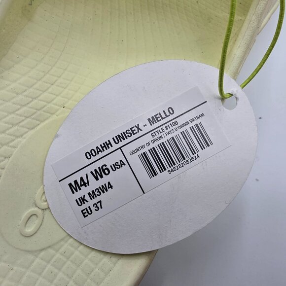 OOFOS OOahh Womens Size 6 Mello Yellow Sandals Slides Casual Walking Comfort - Picture 9 of 13
